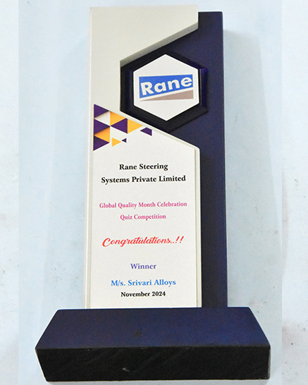 Rane NSK – Quality Month Award In 2024 Quiz Competition Winner
